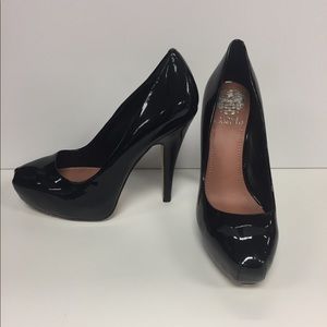 Vince Camuto Black Patent Leather Heels